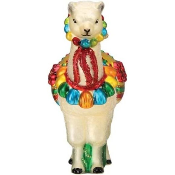 Fiesta Llama Old World Christmas Ornament - Picture 3 of 3